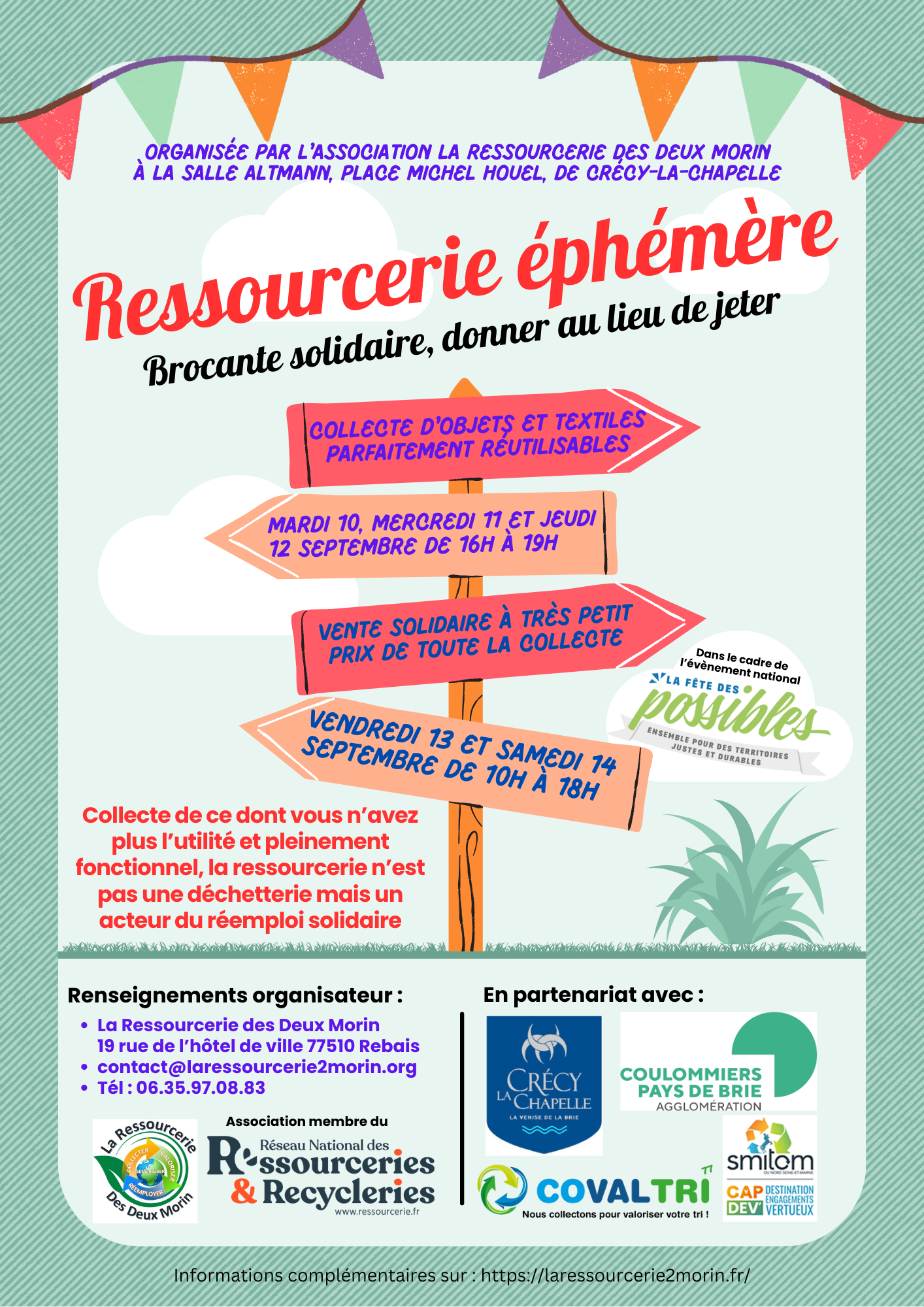 Ressourcerie éphémère à Crécy-la-Chapelle