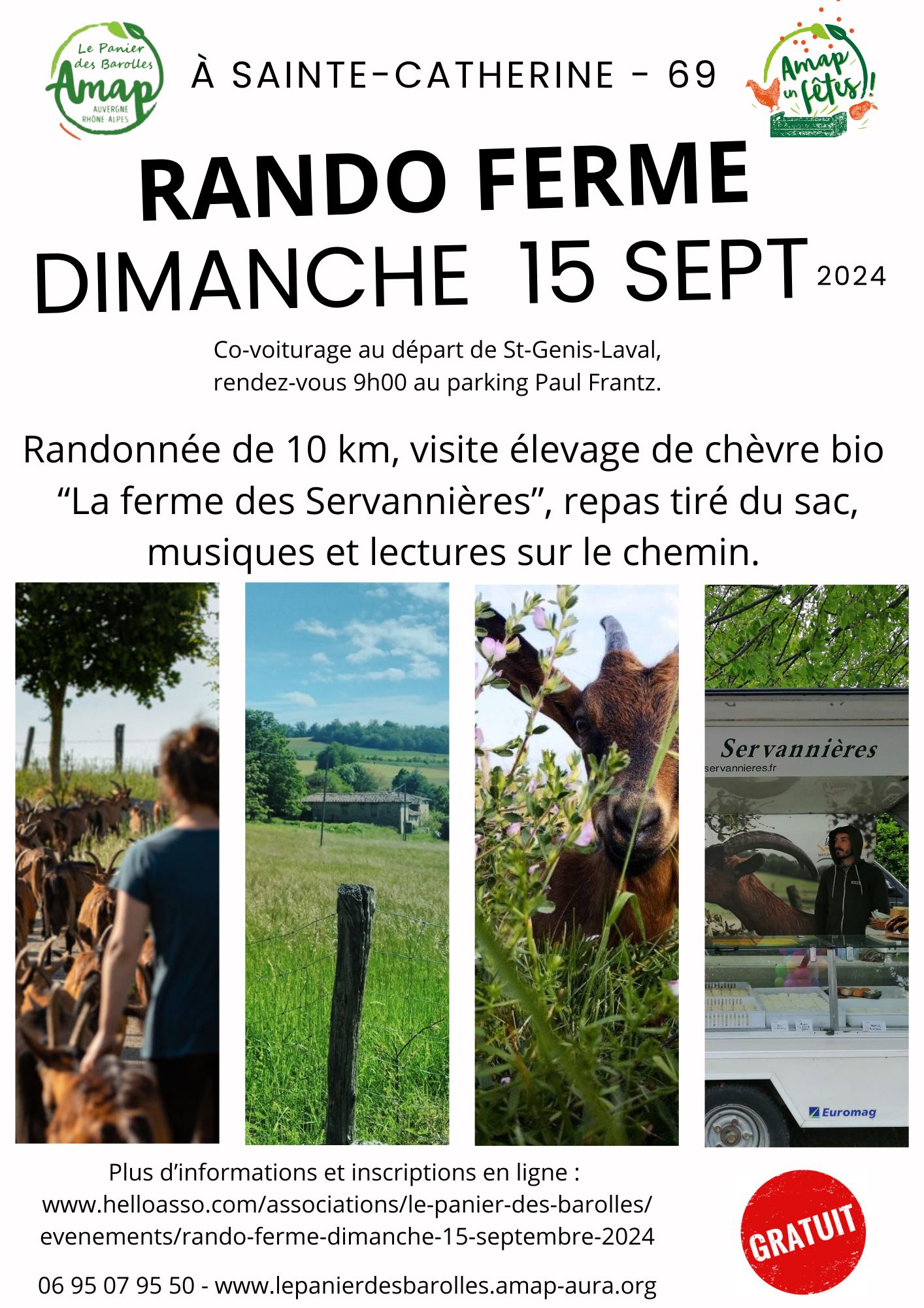 Rando-ferme à Sainte-Catherine avec l’Amap Le Panier des Barolles