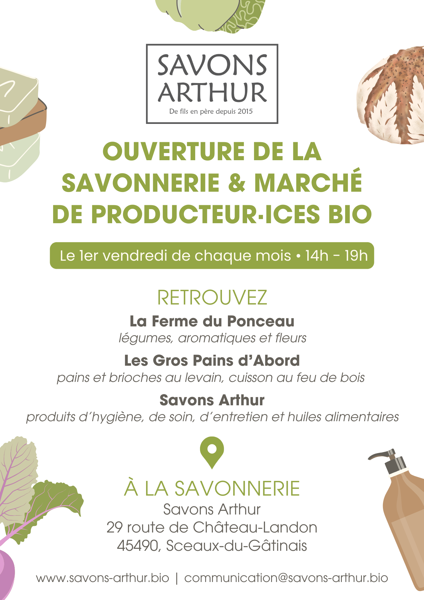 Ouverture de la savonnerie et marché de producteurs locaux